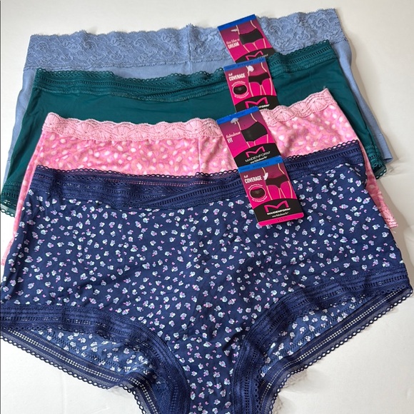 Maidenform Damen Mikrofaser Unterwäsche Mit Spitze, Boyshort